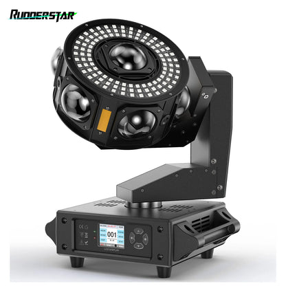 Movingheadlicht – Discolamp – Podiumverlichting – DJ Licht – Beam Spot – 160W LED – 540° Draaibereik – DMX512 & Geluidsbesturing