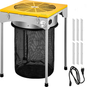 Knopschaar - Trimmerkop - Elektrische Snijmachine - 18 Inch Hydroponische Elektrische Bladschaar - 3 Snelheden - 60W 6-Mes - Tuingereedschap - Zilver Geel