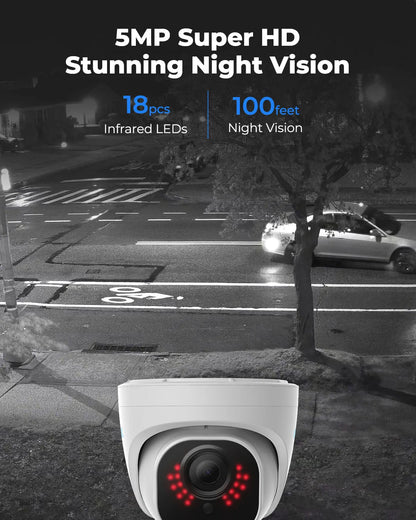 Beveiligingssysteem – Camerabewaking – Video Surveillance – NVR Systeem – IP Camera Kit – 5MP Resolutie – Slimme Bewegingsdetectie