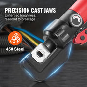 Vevor - Crimping Tool - Hydraulic Crimper - Copper and Aluminum Battery End Lug - with Cutting Pliers, Gloves - Red