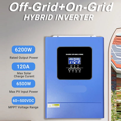 Energieomvormer – Solar Omvormer – Zonne-energie Converter – MPPT Controller – 12.400W Capaciteit – WiFi Monitoring - 48V