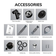 MIUI- Maalmolen- Keukenafvalverwerker- Voedselvermaler- Vuilnisverwijderaar- met Geluidsreductie,1/2 PK Afvalverwijderaar met Roestvrijstalen Maalsysteem