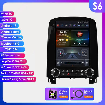 9,7 inch Android 13 Autoradio – Multimedia Speler – GPS Navigatie – Carplay Systeem – 4G-Internet – Tesla Style – 2DIN – Geschikt voor Renault Scenic 2013-2024 – Snelle 6-Core Processor – IPS Touchscreen