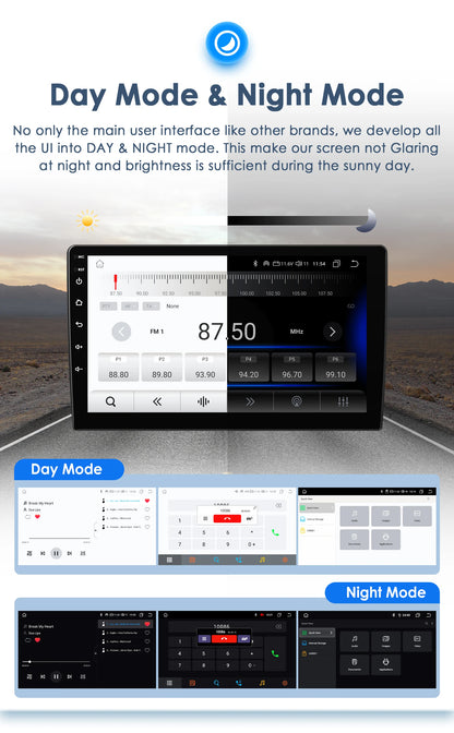 Autoradio – 2-DIN Radio – Multimedia Speler – Auto Stereo – Touchscreen – 9 Inch Scherm – Draadloze CarPlay & Android Auto