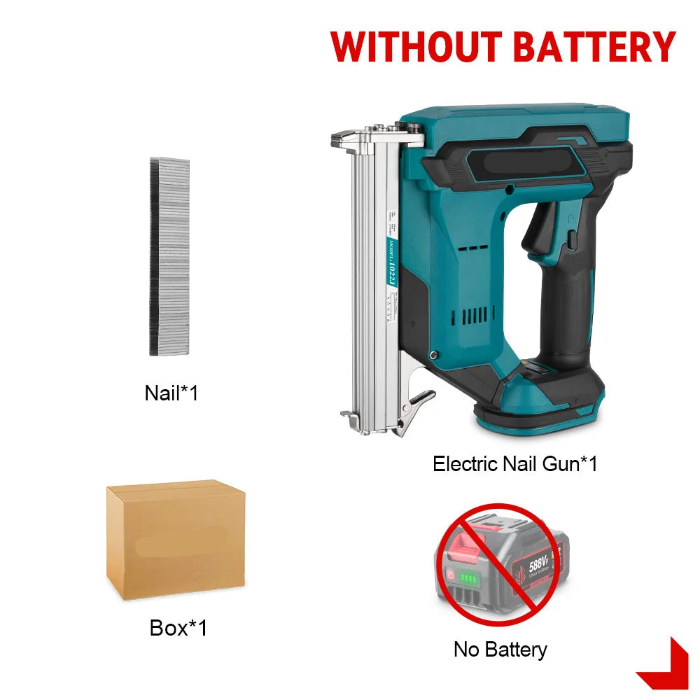 Spijkerpistool - Accu Tacker - Elektrische Tackers - Nagelpistool - Draadloos - 1022J - Nietpistool - Draadloze Spijkernagelmachine Niet Inbegrepen Accu Houtbewerkingsgereedscha - Zonder batterij - QUORE