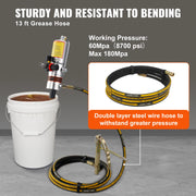 Grease Gun - Pneumatic Grease Gun - 50:1 Pressure Ratio - 360° Rotatable Grease Gun Head - Aluminium Grease Gun - Grease Gun Pistol Grease Gun Powerful - Black