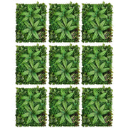 Wandpanelen - Kunstmatig Mat Paneel - Muur Hek Decoratie - Nep Hek - Kunstmatige Levensechte Planten - voor Muur Vloer Gazon Decoratie - 40x60cm - 12 stuks - Groen