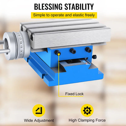Milling work table - Compound work table - Cross slide work table - Sliding workpiece holder - 4"X7.3" - Adjustable - for drilling vice