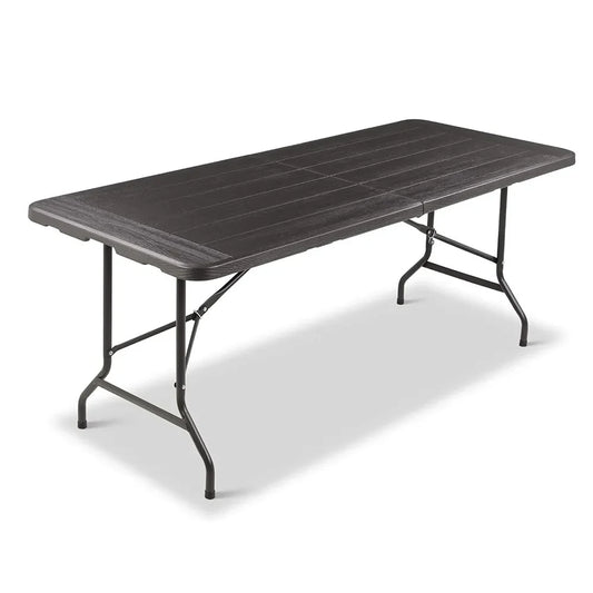 Campingtafel - Vouwtafel - Picknicktafel - Speltafel - Serveertafel - Inklaptafel - Draagbare - Inklapbaar - voor Buiten - Binnen - Achtertuin - Tuin - Barbecue - 180 x 76 x 74 cm - Grijs