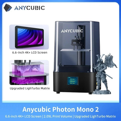 DLP SLA LCD 3D Printer High Speed ​​3D Resin Printer Wash Cure Machine Photon Mono 2, X2, X 6Ks, M5, M5s, M3 Max, D2