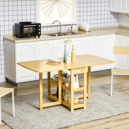 Opvouwbare Eettafel – Opklapbare Tafel – Opbergtafel – Ruimtebesparende Eettafel – Natuurlijk Houten Design – Stevig En Stabiel
