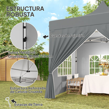 Pop-Up Tent – Inklapbare Tent – Schaduw Tent – Buiten Tent – 3x3 Meter – UV-Bescherming – Oxford Materiaal - QUORE