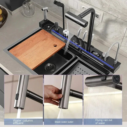 Roestvrijstalen Wasbak Keuken – Enkele Bak – Keukenspoelbak – Vaatwasserbak – Afwasbak – 80x45 cm – Duurzaam 304 Roestvrij Staal – Rechthoekig Design - QUORE