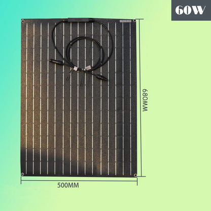 Zonnepanelen - Monokristallijne Zonnepaneel - Draagbaar Zonnepaneel - Flexibele - 60W - 18V - Zonnecel - Zonnecollector - 1PC