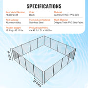 Fence - Pool Fence - Fence Net - For Inground Pools - 4 x 48ft - Removable - Teslin PVC - Protects Children and Pets