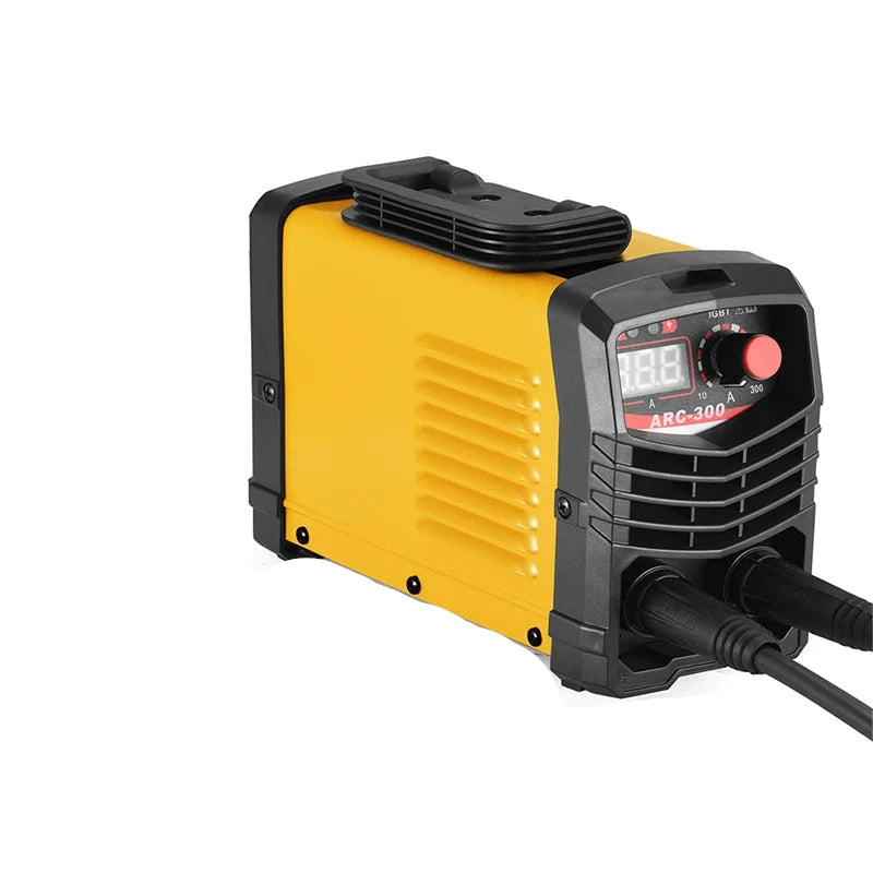 Lasapparaat - Elektrische lasmachine - 300Amp ARC MMA Lasser Inverter - GBT Elektrische LCD Lasser - met elektrodehouder - 220V - EU Stekker - Geel - QUORE