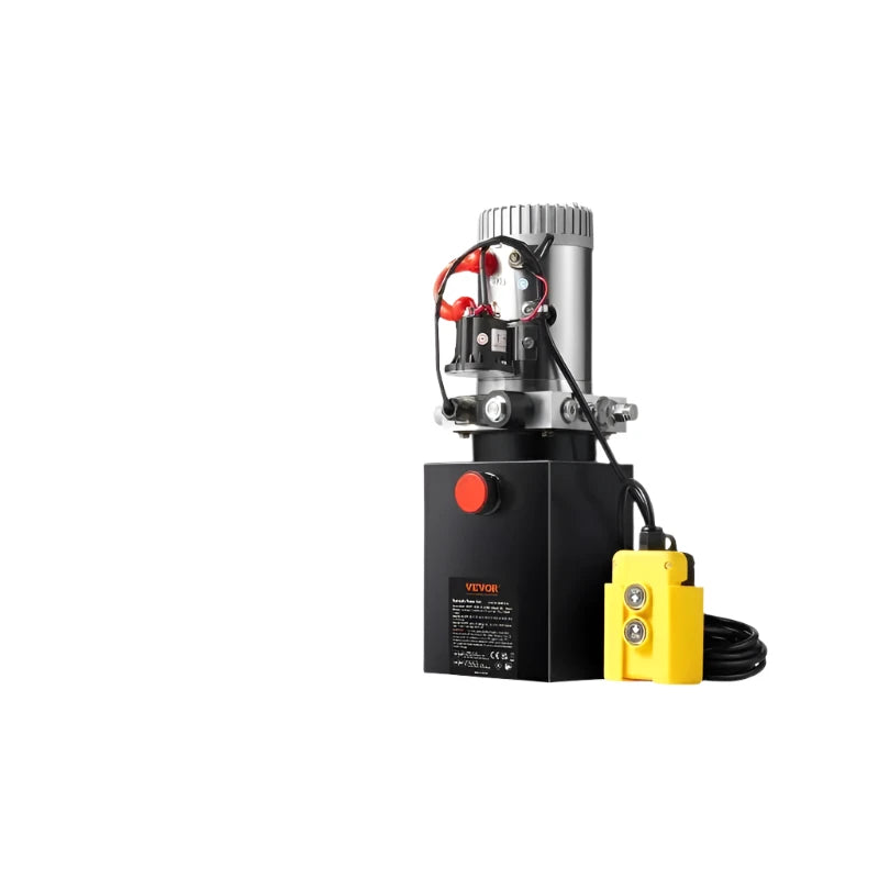 Vevor - Hydraulic Pump - 8 quart - Dump Trailer Pump - Single Acting - Hydraulic Unit - 3200 PSI Max Relief Pressure Car Lift - Black