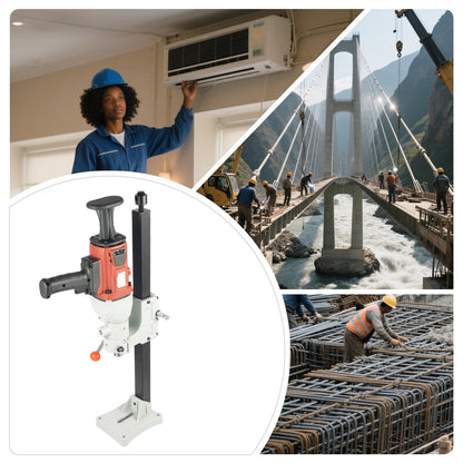 Betonboormachine – Boorstandaard – Kernboormachine – Diamantboor – Rotatiehamer – 2200W Krachtige Motor – Verstelbare 58cm Standaard