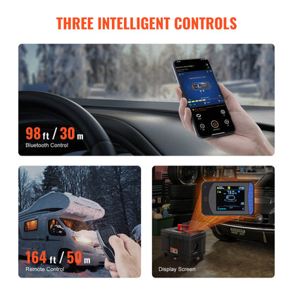 SucceBuy 8KW Diesel Heater 12V/24V All in One Diesel Air Heater with Bluetooth/CO Alarm Diesel Parking Heater for RV Boat trucks