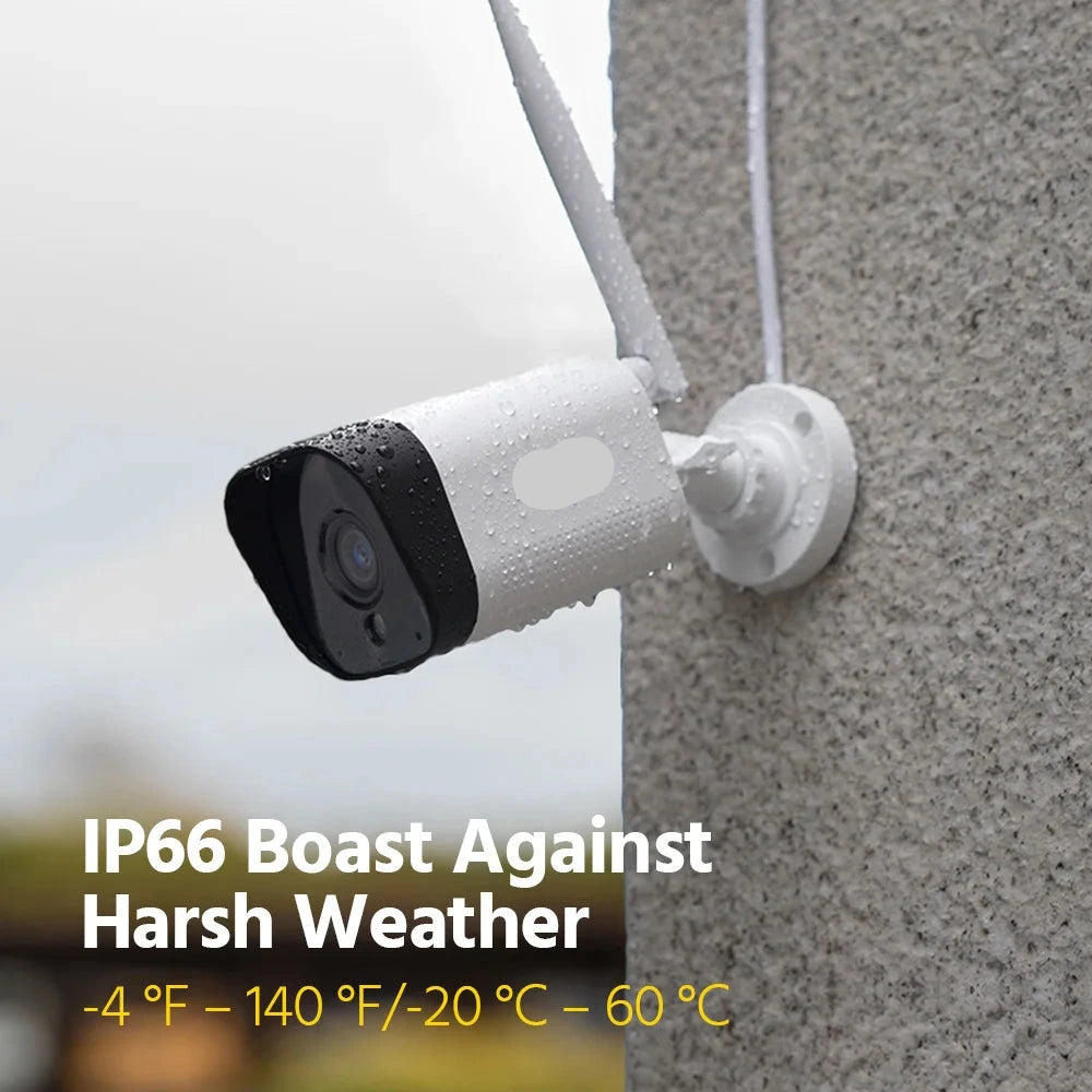 Draadloze Beveiligingscamera Set – Wifi Camera – Buitencamera – Nachtzicht Camera – IP66 Waterdicht – 3MP Resolutie – Bewegingsmelding