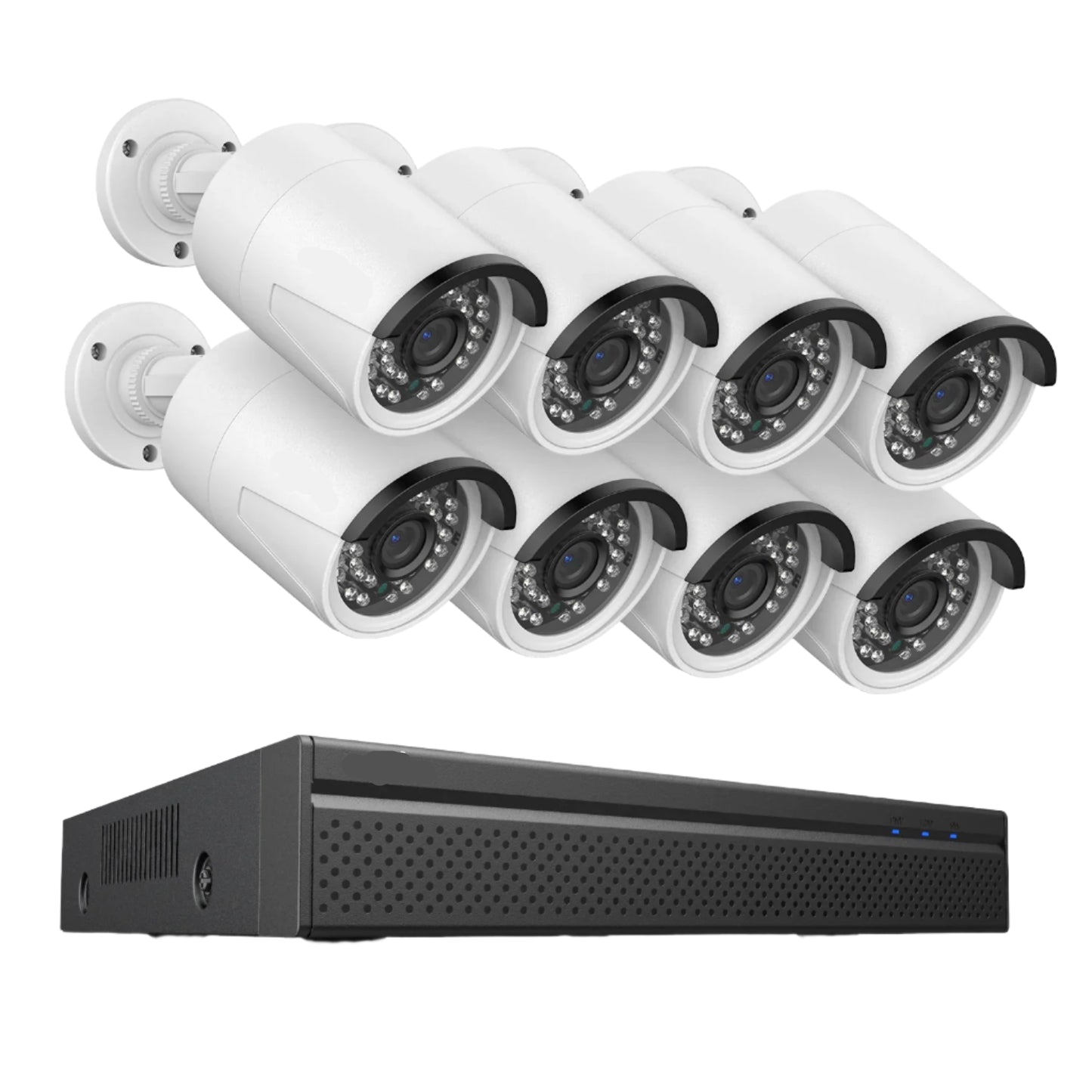 Beveiligingssysteem – 8 Stuks - Camerasysteem – PoE Camera – NVR Systeem – 5MP Resolutie – Nachtzicht 30 Meter – Bewegingsdetectie - 8CH -  4TB - QUORE