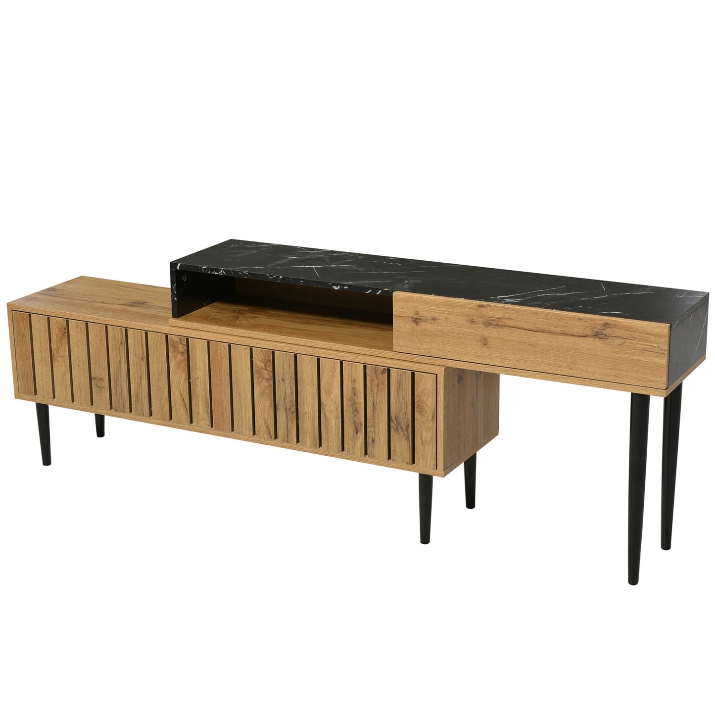 Tv-Meubel – Tv-Kast – Entertainmentmeubel – Mediameubel – 120 Cm Breed – Houten Afwerking