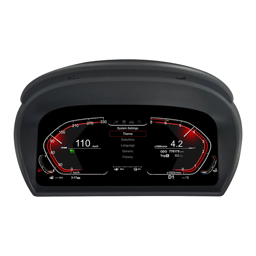 12,3 Inch Digitaal Dashboard – Auto Cockpit Display – LCD Snelheidsmeter – Virtuele Meter – Instrumentenpaneel – Plug & Play Installatie – HD 1920x720 Resolutie