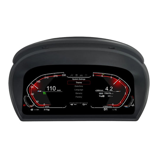 12,3 Inch Digitaal Dashboard – Auto Cockpit Display – LCD Snelheidsmeter – Virtuele Meter – Instrumentenpaneel – Plug & Play Installatie – HD 1920x720 Resolutie