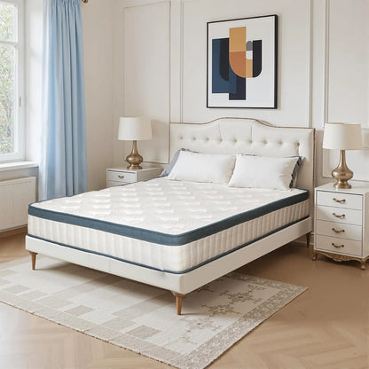 Matras – Pocketveringmatras – Koudschuimmatras – Traagschuimmatras – Eenpersoonsmatras – 90x200 cm – Hardheid H2 – Hoogte 25 cm – Gecertificeerd Veilig – Met Traagschuim