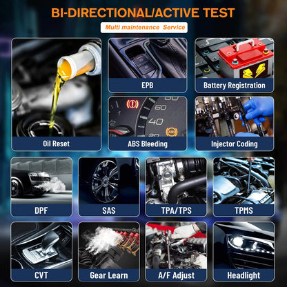 Auto Diagnosetool – Multisysteem Scanner – Foutcode Lezer – OBD2 Diagnostiek – ABS Reset – Actieve Testfuncties – Gratis Software Updates
