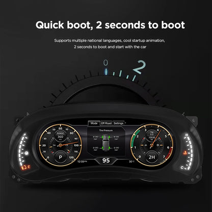 LCD Dashboardpaneel – Digitaal Instrumentenpaneel – Virtuele Cockpit – Auto Display – Jeep Dashboard Upgrade – 12,3 Inch HD Scherm – Plug & Play Installatie