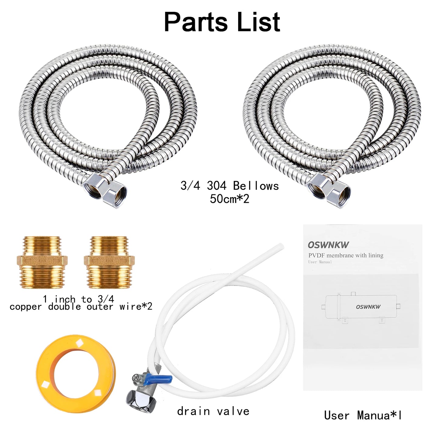 Ultrafiltratie Waterfilter – Waterzuiveraar – Kraanfilter – Drinkwaterfilter – Poreuze Membraan 0,01 Micron – Hoge Doorstroomsnelheid – Chemisch Bestendig PVDF