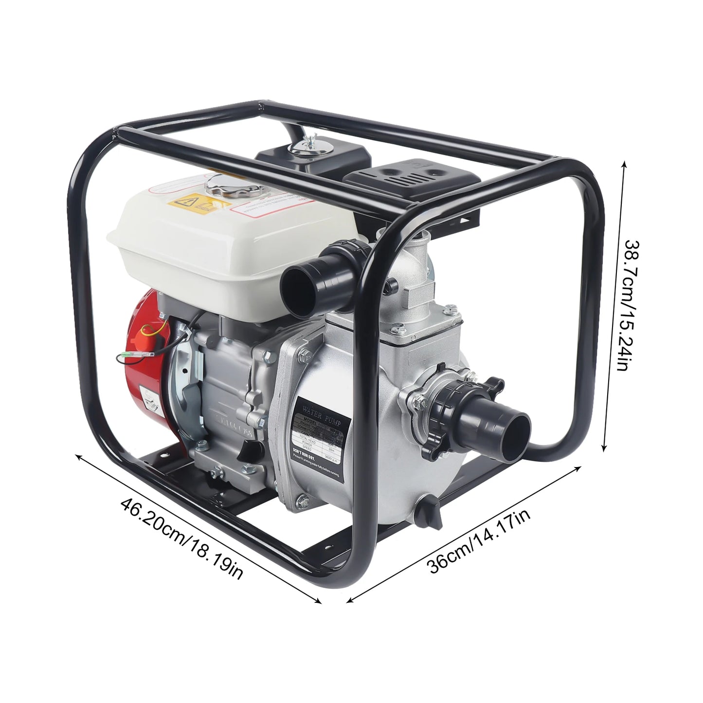 Waterpomp Benzine - Water Pump Petrol - 4-Takt Irrigatiepomp - 210cc - 2 Inch In-/Uitlaat - Landbouw Waterpomp