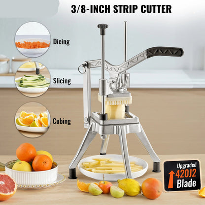 Frietsnijder  - Patatsnijder - Handmatige Frietsnijder - Groentesnijder -  Mandoline - Aardappelsnijder – 14 inch -  Ideaal voor Aardappelen, Uien, Fruit en Meer