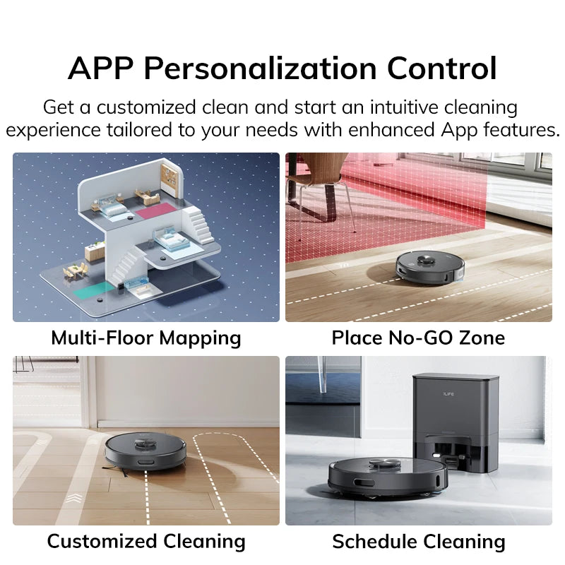 Robotstofzuiger - Vacuum Cleaner - Roborock - Draadloze - Dweilrobot - 5000Pa - LDS - Auto Ledigingsstation - voor 60 Dagen Handsfree Reiniging, Stofzuigen en Moppen, Nat/Droog Veegfunctie