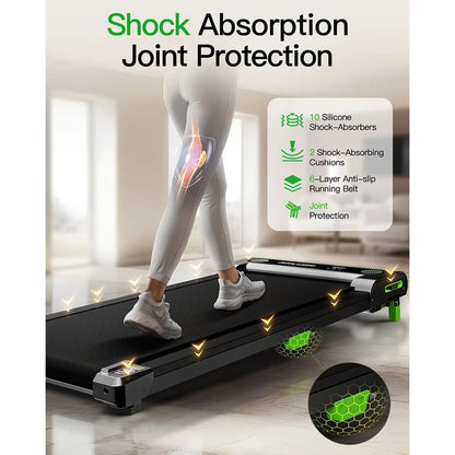 Walking Pad – Loopband – Wandelband – Fitnessapparaat – Compact – Verstelbare Helling – Stil Geluid