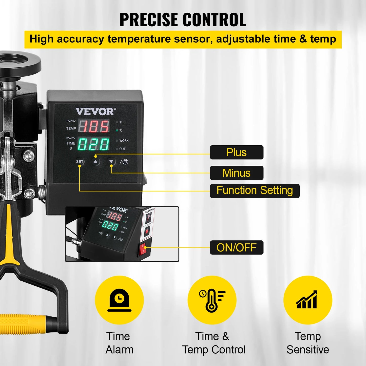 Heat Press Machine – Hittepers – Transferpers – Textielpers – Kledingpers – 2-in-1 Ontwerp 38x38 Cm – Digitale Temperatuur En Tijd