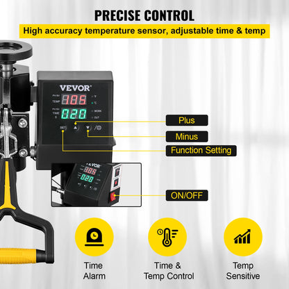 Heat Press Machine – Hittepers – Transferpers – Textielpers – Kledingpers – 2-in-1 Ontwerp 38x38 Cm – Digitale Temperatuur En Tijd