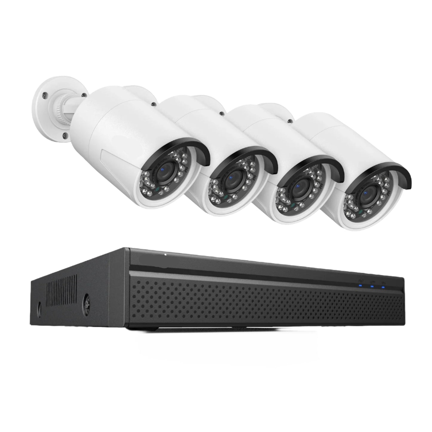 Beveiligingssysteem – 4 Stuks - Camerasysteem – PoE Camera – NVR Systeem – 5MP Resolutie – Nachtzicht 30 Meter – Bewegingsdetectie - 8CH -  1TB - QUORE