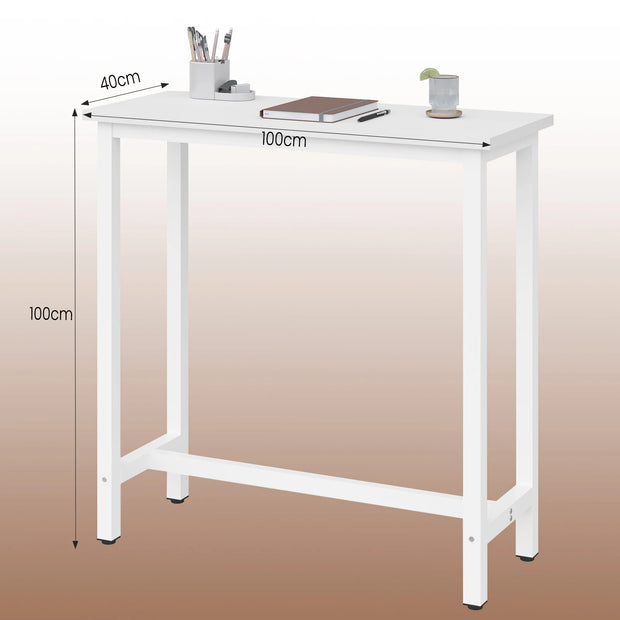 Table - Bar table - kitchen bar table - Bistro dining table - Breakfast dining table - High coffee table - Bar furniture - 100kg - White