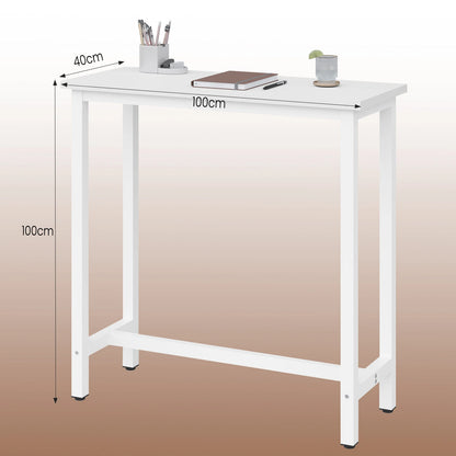 WOLTU Bar Table Bistro Dining Table MDF Wood Vintage 100x40x100cm High Coffee Counter Table for Kitchen Bar Balcony - QUORE