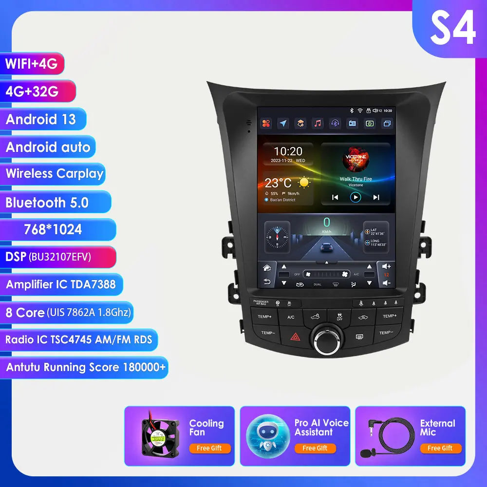 Autoradio Hyundai I30 GD – Multimedia Speler – GPS Navigatie – Android Auto – CarPlay – 9,7 Inch QLED Touchscreen – Android 14 – Bluetooth 5.0 - QUORE
