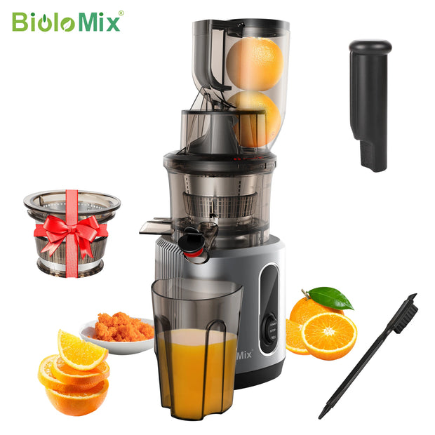 BioloMix - SlowJuicer - Fruit juice extractor - 200W 40-65RP - with 75mm feed chute - Suitable for whole fruits