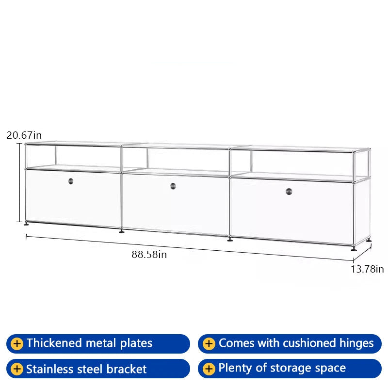 TV-Kast – TV-Meubel – Media Meubel – Woonkamer Kast – Roestvrij Staal – Modern Metalen Frame - Stijl 2