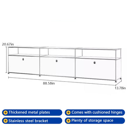 TV-Kast – TV-Meubel – Media Meubel – Woonkamer Kast – Roestvrij Staal – Modern Metalen Frame - Stijl 2