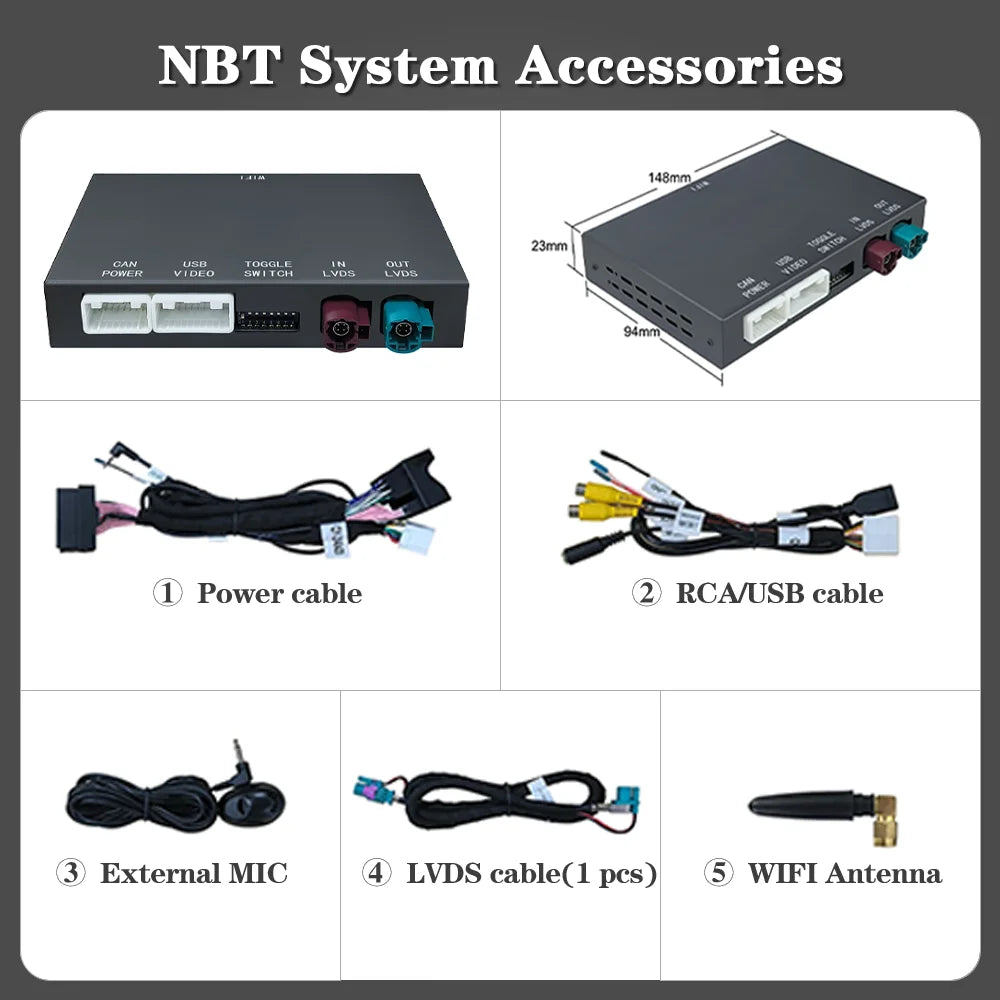 CarPlay Android Auto Decoder Box – Smart Adapter – Interface Module – Multimedia Connector – Infotainment Upgrade – Compatibel met BMW Mini R55-F55 – Eenvoudige Plug-and-Play Installatie – Draadloze Connectiviteit - QUORE