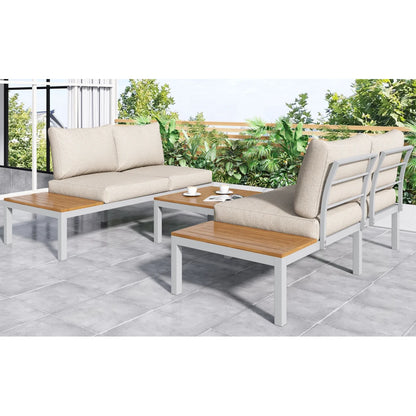 Loungestoel – Tuinstoel – Loungezetel – Fauteuil – Relaxstoel – Verzinkt Metalen Frame – Weerbestendige Kunststofhout Afwerking