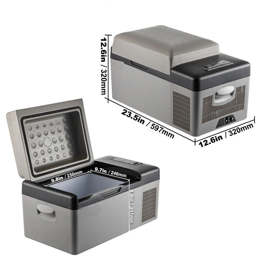 Sihao Mini Fridge Refrigerator Portable Car Freezer 12V/24V 15L/20L Compressor Cooler for Traveling Camping Outdoor Activities