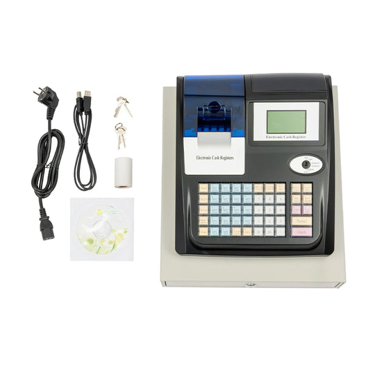 Elektronisch Kassasysteem – Kassalade – Kassa Machine – Betaalsysteem – POS Systeem – 48 Toetsen – Dubbele LED-Display