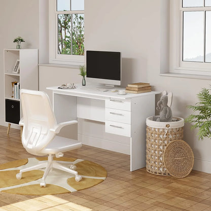 Computerbureau - Computertafel - Gaming Bureau - Gaming Tafel -  Laptoptafel - Krasbestendig Tafelblad - 120x60x75cm -  Lichtgewicht - Wit
